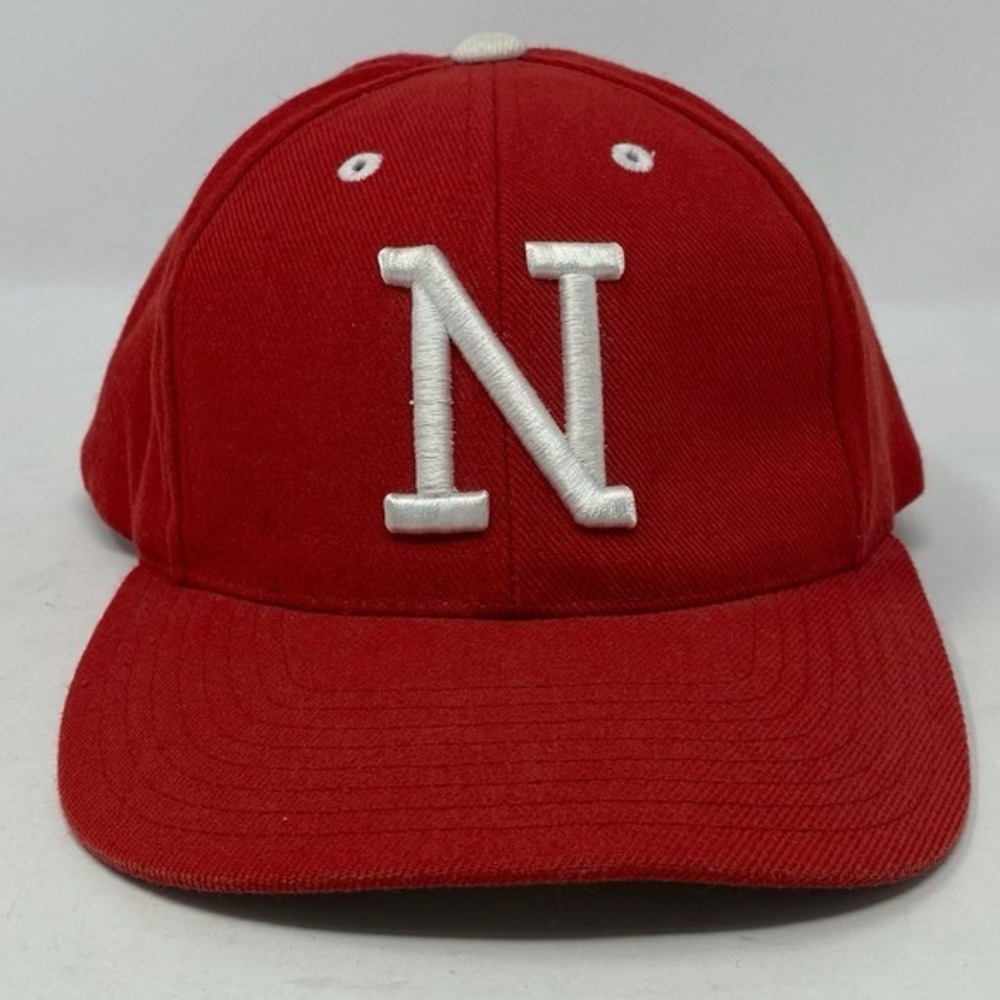 Vtg Logo Athletic Nebraska Huskers Hat Unisex Red Wool Blend Snapback Baseball